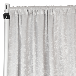 Satin 10 ft Silver Curtain