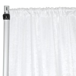 Satin 12 ft White Curtain