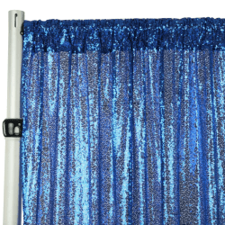 Sequin 10 ft Royal Blue Curtain