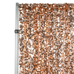 Sequin Square 10 ft Blush Curtain