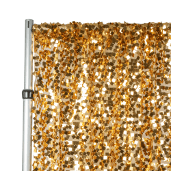 Sequin Square 12 ft Gold Curtain