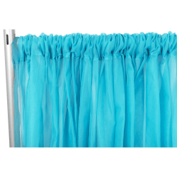 Sheer 12 ft Aqua Blue Curtain