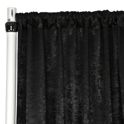 Satin 10 ft Black Curtain
