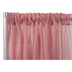 Sheer 12 ft Dusty Rose Curtain