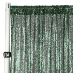 Sequin 8 ft Emerald Green Curtain