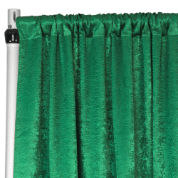 Satin 10 ft Emerald Green Curtain