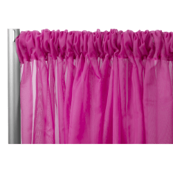 Sheer 12 ft Fuchsia Curtain
