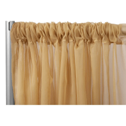 Sheer 12 ft Gold Curtain