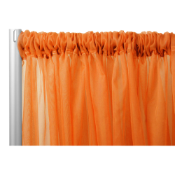 Sheer 10 ft Orange Curtain