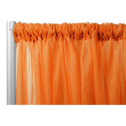 Sheer 12 ft Orange Curtain