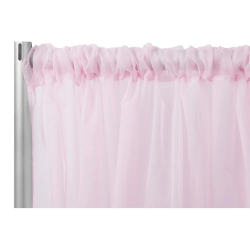 Sheer 10 ft Pink Curtain