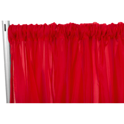 Sheer 10 ft Red Curtain