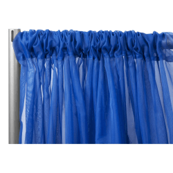 Sheer 10 ft Royal Blue Curtain