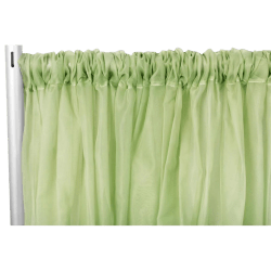 Sheer 10 ft Sage Green Curtain
