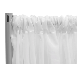 Sheer 10 ft White Curtain