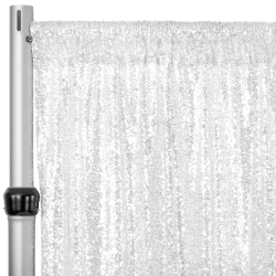 Sequin Scales 10 ft Ivory Curtain