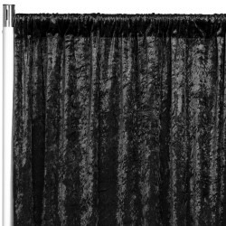 Velvet 12 ft Black Curtain