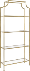 Brass Glass shelf unit